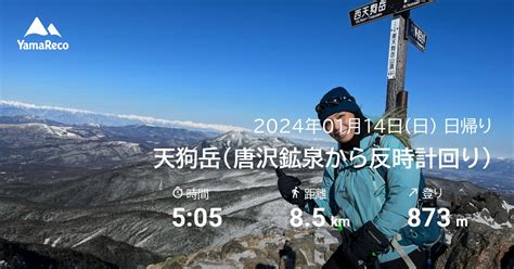 天狗岳（唐沢鉱泉から反時計回り） 2024年01月14日 登山・山行記録 ヤマレコ