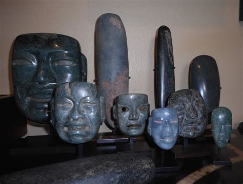 Olmec Jade Masks And Maskette From 7 12” To 2 12” Carvedinstone