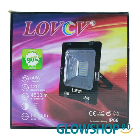 Jual Lampu Kap Sorot Tembak LED Flood Light Lovov 10W 100W Putih Kuning