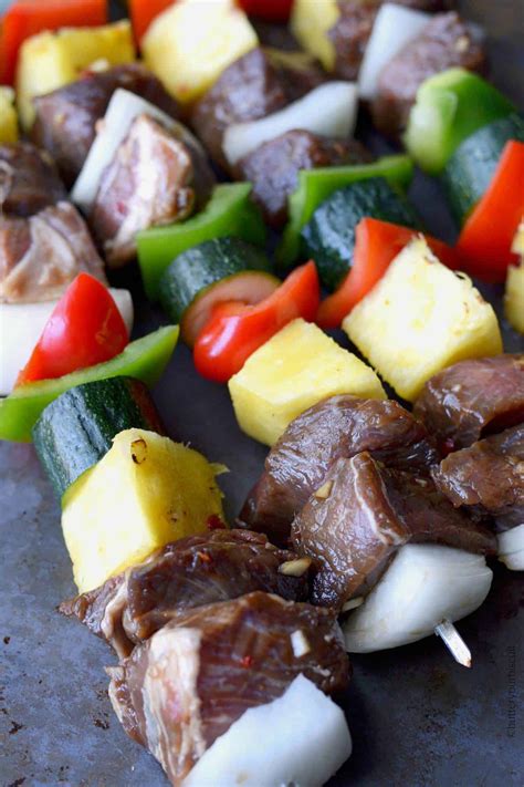 Spicy Teriyaki Grilled Steak Kebabs Butter Your Biscuit