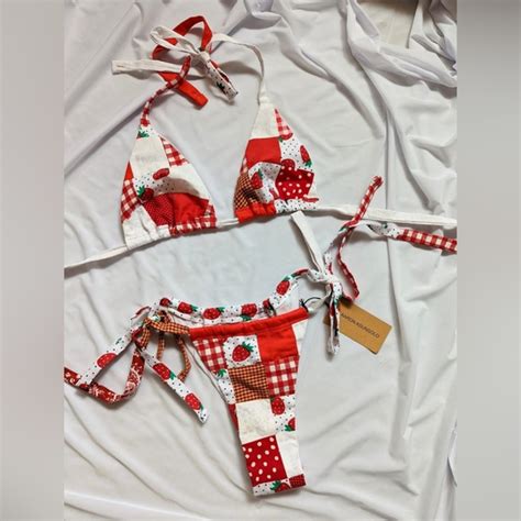 Swim New Handmade Gingham Bikini W Tags Never Worn Poshmark