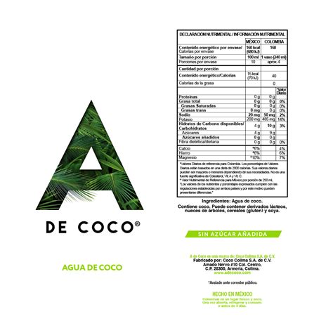 Agua De Coco A De Coco Natural L Justo S Per A Domicilio