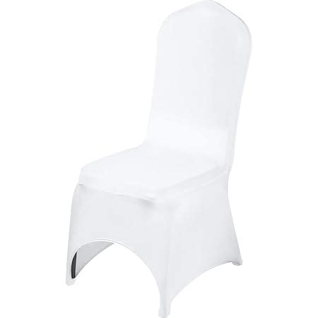 Amazon De Vevor Universell Wei E Elegante Stuhl Stk Polyester Und