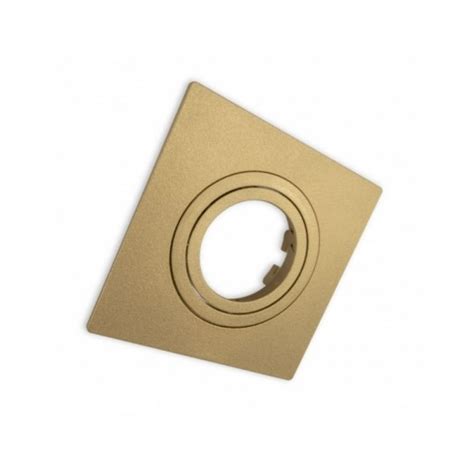 SPOT DE EMBUTIR FACE PLANA QUADRADO MINI DICROICA 7X7X3 5CM DOURADO