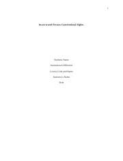 Incarcerated Persons Constitutional Rights Docx Incarcerated