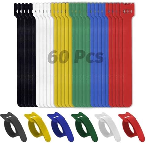 zoerbufan Attache Cable 60 Pcs Réutilisables Serre Cable 15 cm