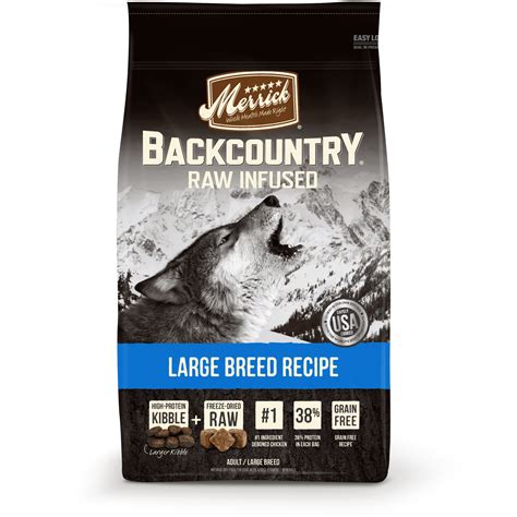 Merrick Backcountry Raw Infused Large Breed Recipe Dry Dog Food 12 Lb