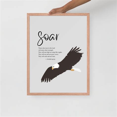 Isaiah Soar On Wings Like Eagles Bible Verse Wall Art Digital