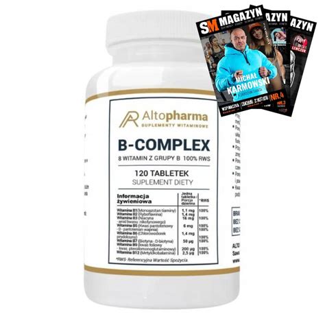 ALTO PHARMA WITAMINA B COMPLEX B1 B2 B3 B5 B6 B7 METABOLIZM SKÓRA 120