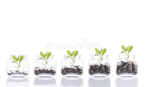 Saving Money Concept Business Hand Putting Money Coin Stack Growing