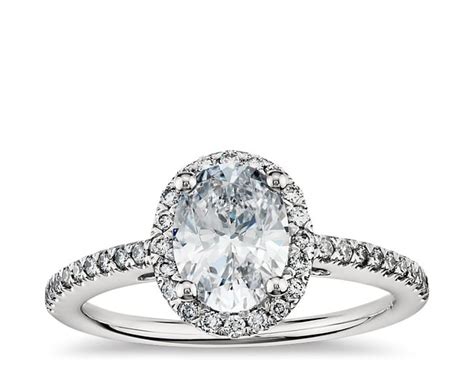 Blue Nile Oval Halo Engagement Ring 2050 For Setting Beautiful