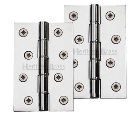 Heritage Brass 4 X 2 58 Double Phosphor Washered Butt Hinges Polished Chrome Sold In Pairs