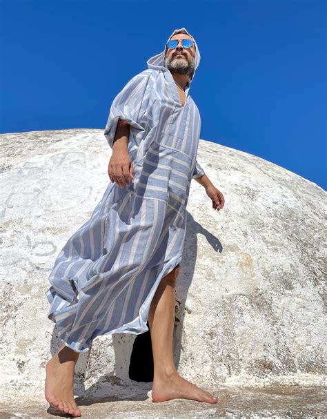 Mens Kaftan Cotton Linen Caftan For Men Greek Kaftan Robes For Men