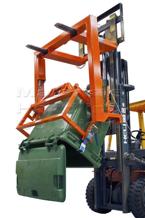 Forklift Wheelie Bin Tipper Large Mhs Materials Handling Solutions