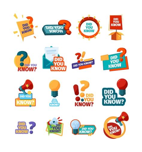 Premium Vector Did You Know Ads Promotional Symbols Talking Phrase