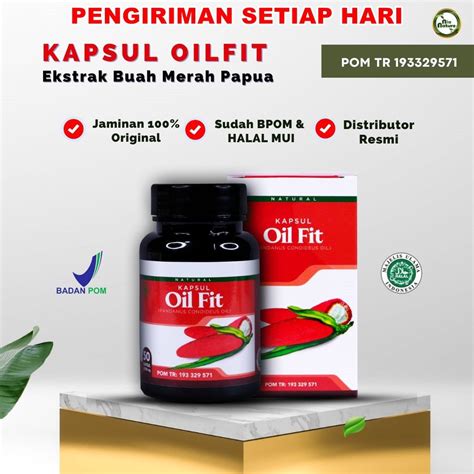 Jual Oil Fit Kapsul Minyak Buah Merah Papua 50 Kapsul Dikirim Dari