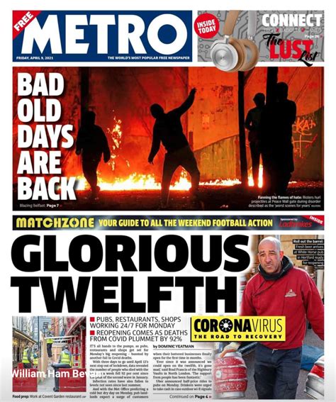 Metro Uk Newspaper Front Page Tomorrow Scrolller