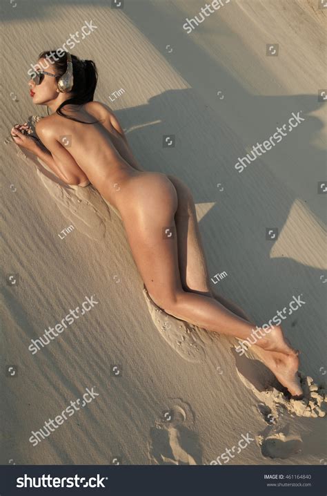 Elegant Nude Woman Laying On Sand Stock Photo 461164840 Shutterstock