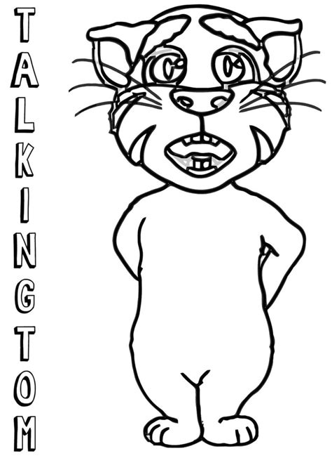 Talking Tom Con Tendedero Para Colorear Imprimir E Dibujar Hot Sex