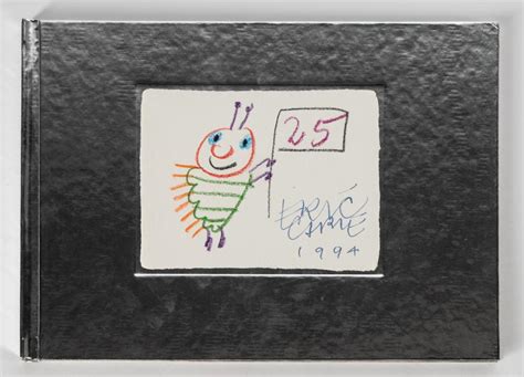 Lot Eric Carle 1929 2021 Very Hungry Caterpillar 25th Anniversary Drawing And Book