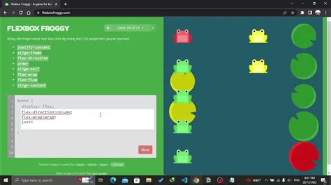 flexbox froggy level 24 - YouTube