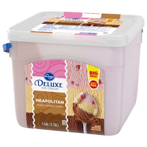 Kroger Deluxe Neapolitan Ice Cream Party Pail Big Deal Gallon Kroger