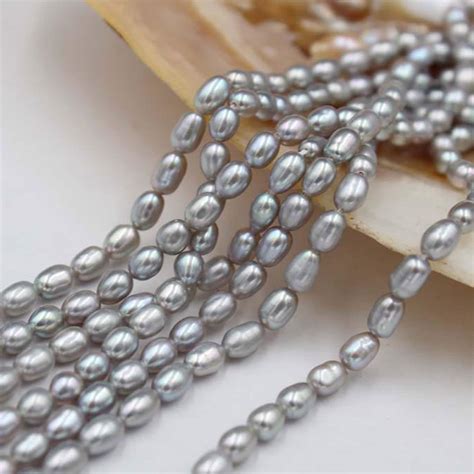 Mm Mm Rice Seed Pearls Cultured Freshwater Pearl Strand Etsy