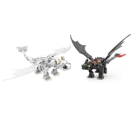 Buy ZITIANYOUBUILD Toothless Night Fury & His Girlfriend Light Fury ...