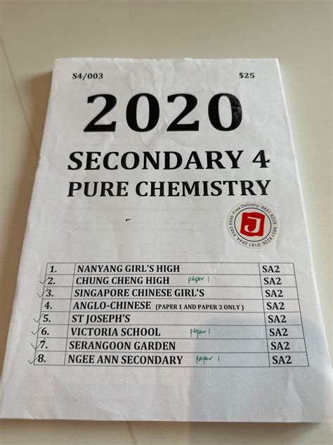 Pure Chemistry Sec O Level Hobbies Toys Books Magazines