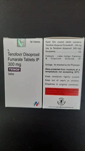 Tenofovir Disoproxil Fumarate 300mg Tablets 30 Tab Treatment Hiv At Rs 1730bottle In Nagpur