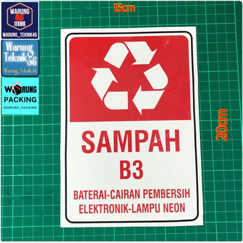 Jual Stiker Label Tanda Simbol Limbah B3 Stiker Bahan Berbahaya Beracun Sampah B3 Jakarta