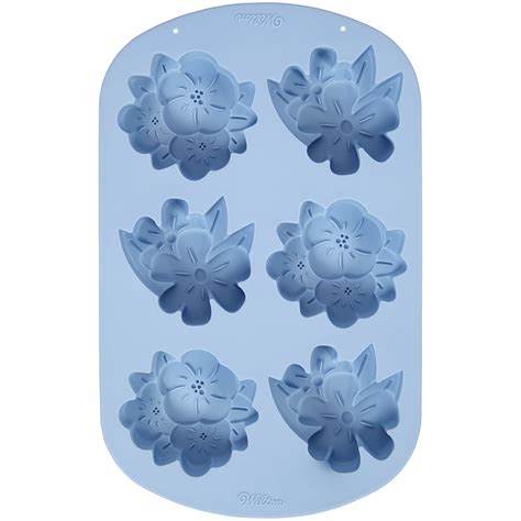 Wilton Floral Silicone Mold 6 Cavity