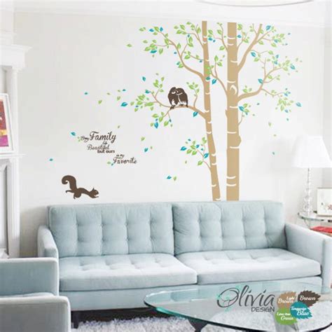 White Tree Decal Huge Tree Wall Decal Wall Art Tattoo Wall - Etsy