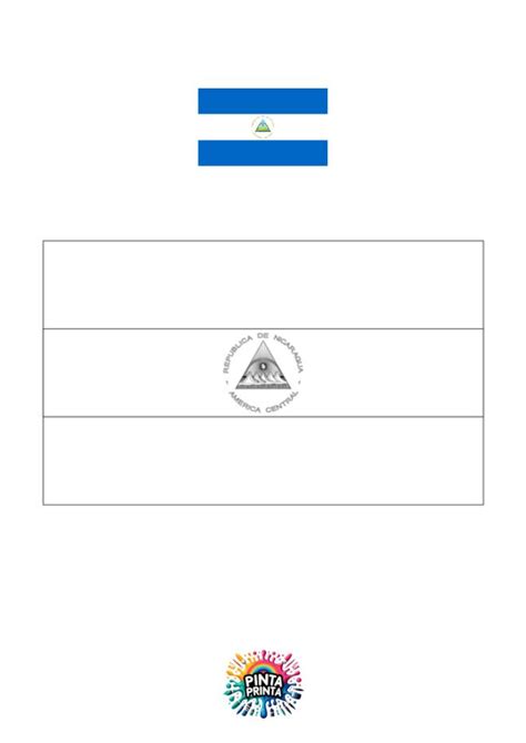 Dibujos De Bandera De Nicaragua Para Colorear Dale Color Ahora