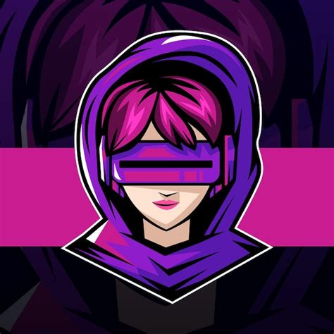 Premium Vector Cyber Gamer Girl Esport Logo Mascot Design