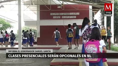 Gobernador de Nuevo León anuncia clases presenciales opcionales por