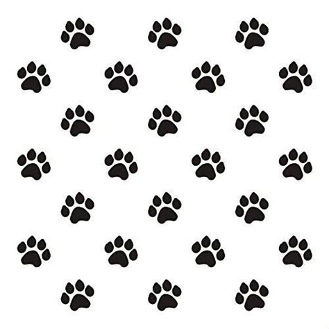 Paw Prints Stencil By Studior12 Animal Fun Repeating Pattern Art