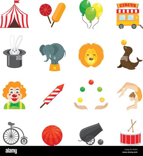 Circus Icons Set Stock Vector Image And Art Alamy