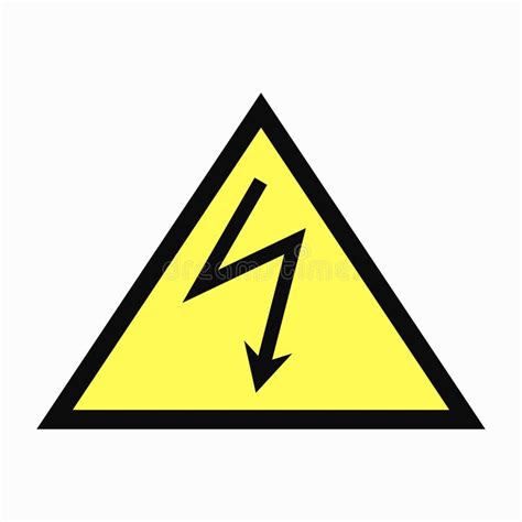 Electricity Warning Symbol Stock Vector Illustration Of Electricity