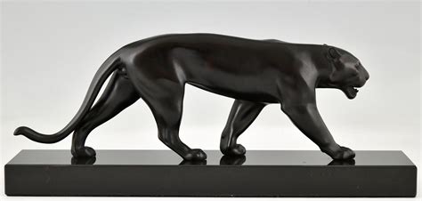 Art Deco Style Panther Sculpture Ouganda Deconamic