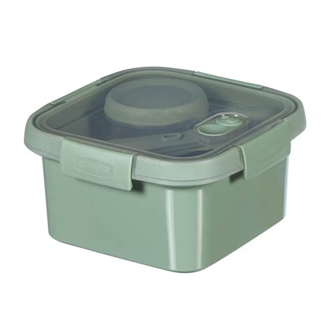 Curver Smart To Go Lunchbox L Bestekset Sauscup Groen