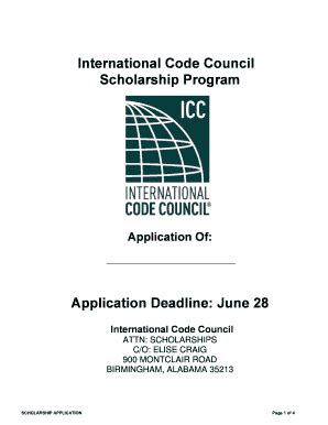 Fillable Online Iccsafe 2013 Application Form International Code