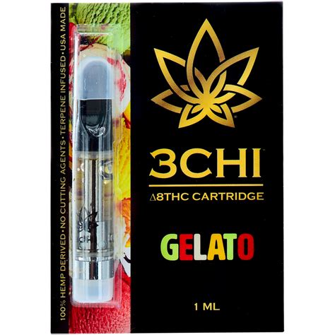 3chi Vape Cartridge Gelato With High Dose Of Delta 8 Thc