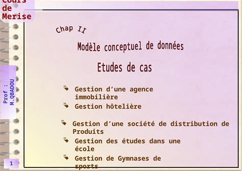 PPT Cor Exercices MCD Projet DOKUMEN TIPS