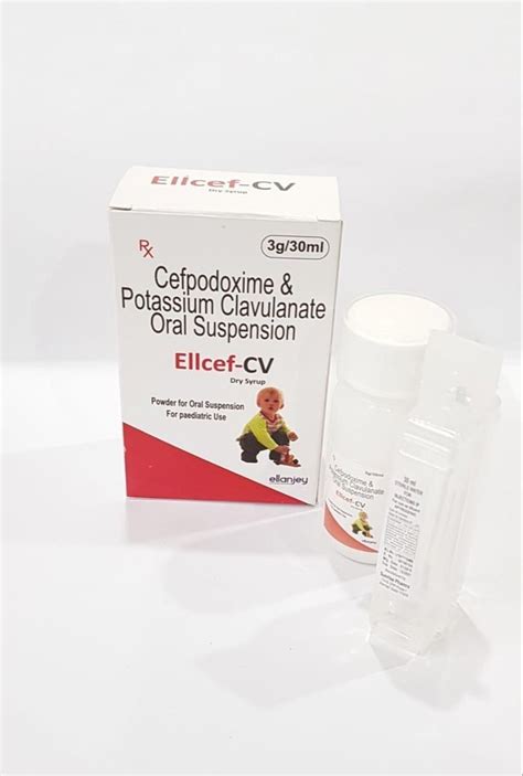 ELLCEF CV DRY SYRUP Cefpodoxime Proxetil 200 Mg Clavulanic Acid 125mg