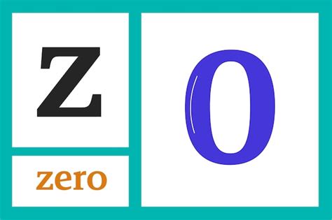 Premium Vector Alphabet With Letter Z For Zero