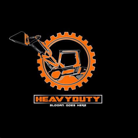 Premium Vector Heavy Machine Gear Logo