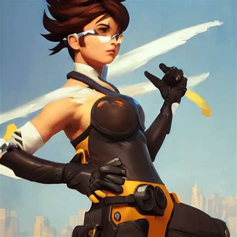 Greg Manchess Portrait Painting Tracer From Overwatch Stable