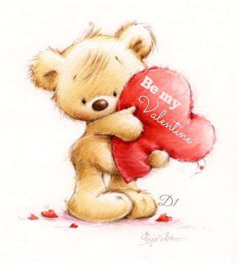 Be My Valentine Teddy Bear Drawing Bear Art Teddy Bear Pictures