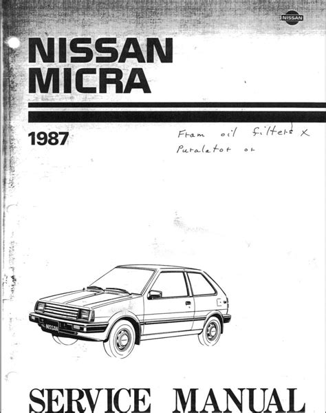 Nissan Micra 1987 Service Repair Manual - PDF for FREE